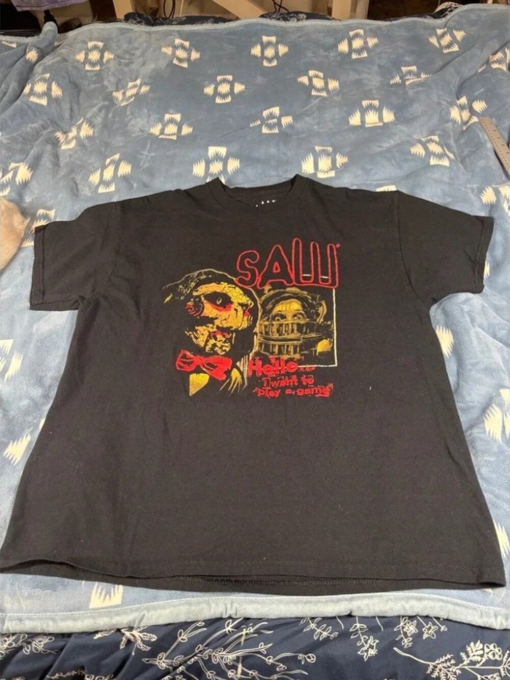 Saw Horror Movie T-Shirt XL Black Ripple Junction Billy the Puppet Graphic Tee